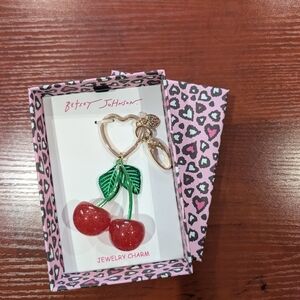 Betsy Johnson Red Cherry Purse Charm